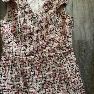 Adelyn Rae Pink and Black Tweed Midi Dress